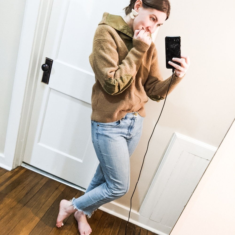 Cozy n Cool Vintage Sweater Elbow Patch Pullover - Picture 11 of 11